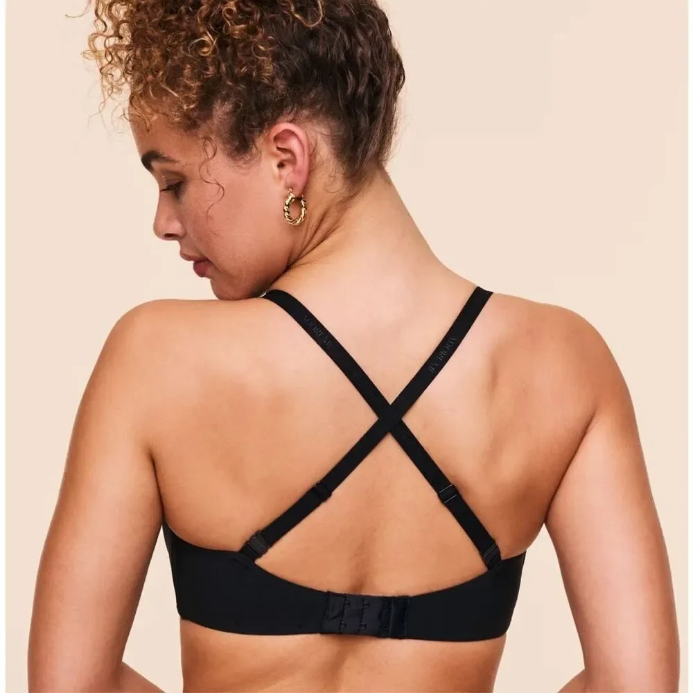 ✨Adore Me Valory Lightly Lined Plunge Black Sz 32DDD Bra✨